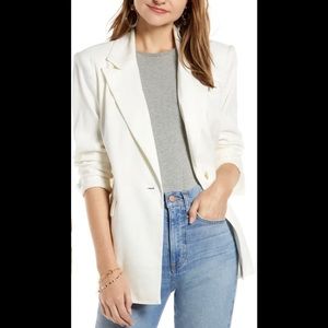 Something Navy Oversize Linen Blend Blazer